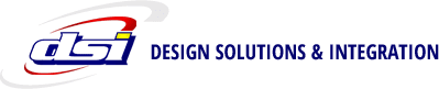 A green background with the words " design solutions ".