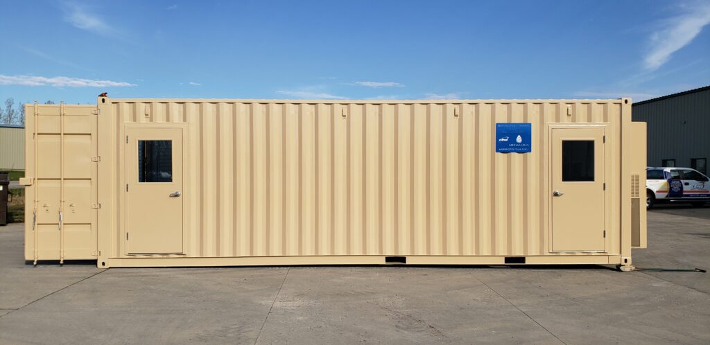 Custom fabricated control house.