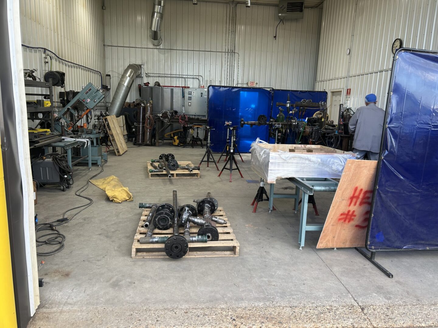 In-process shop welding.