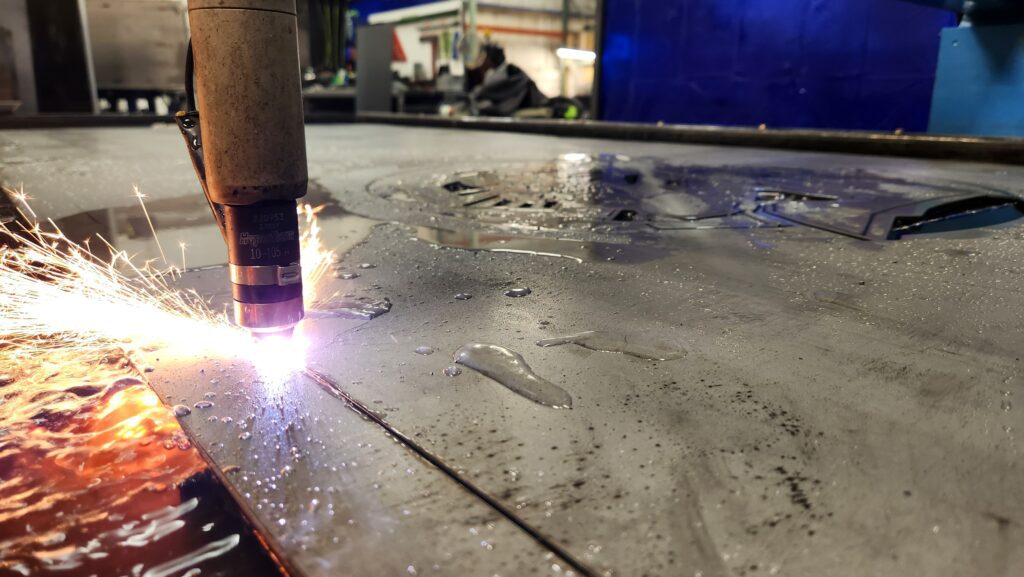 Standardized fabrication drawings guiding plasma cutting for oilfield components