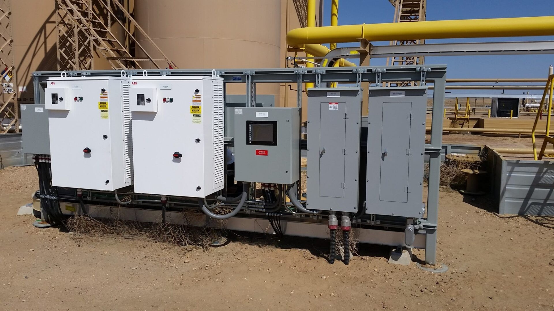 Variable frequency drive installation used in DSI oilfield electrical modernization projects