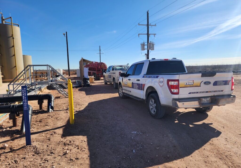 DSI truck on an oilfield site in the Permian Basin